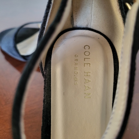 Black Velvet Cole Haan Clara Grand Sandal 85mm Women Shoes Size 9B - W09915 - Picture 6 of 11